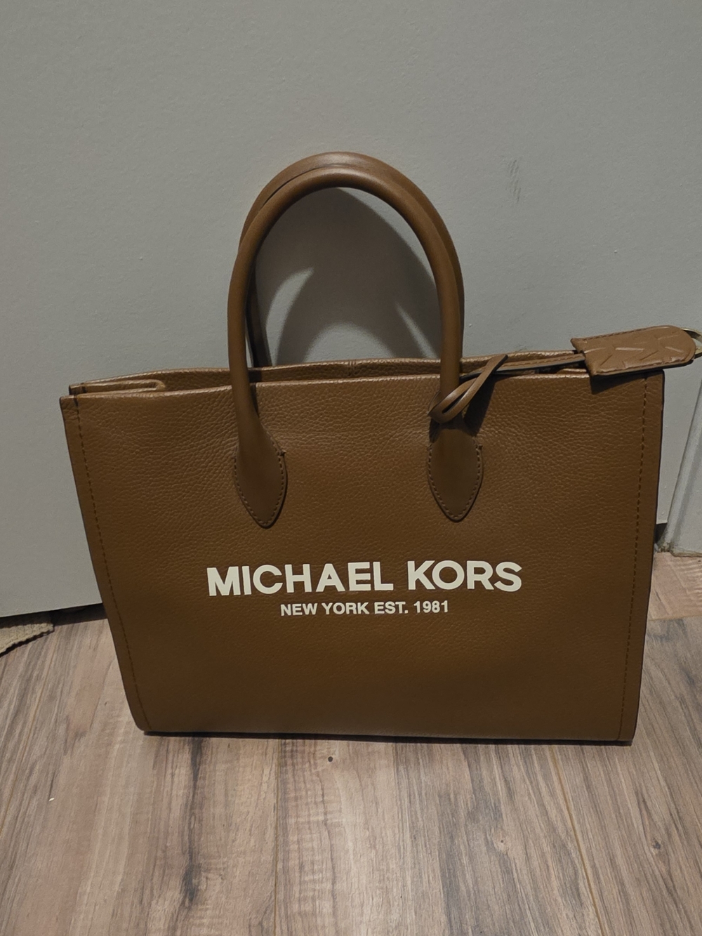 Michael Kors Mirabella Pebble Leather Logo Tote